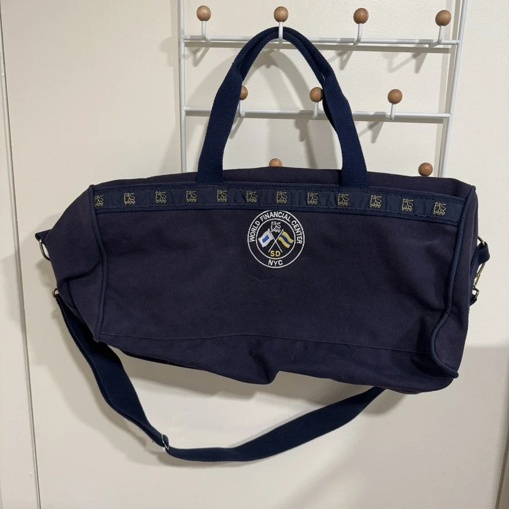 Vintage Warden Brooks Merrill Lynch Bull Wall Street Canvas Bankers Duffel Bag